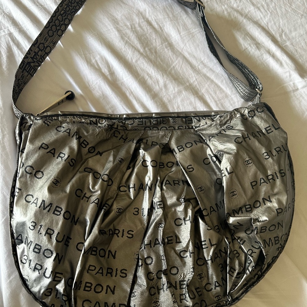 CHANEL Metallic Silver Shoulder Bag